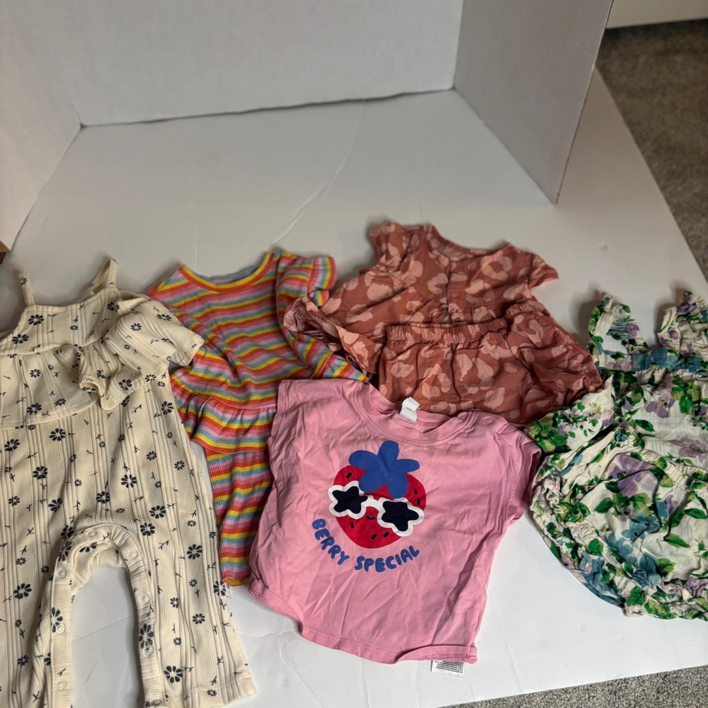 Baby Girl Clothes Bundle 6-12M 12M Old Navy Carters Grayson Mini 5pc Lot Gift